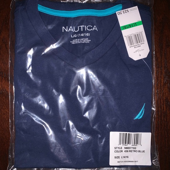 Nautica Boys V-Neck T-Shirt - Picture 1 of 2